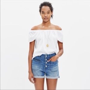 Madewell Off the Shoulder Blouse Top